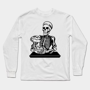 Funny Skeleton Baking Long Sleeve T-Shirt